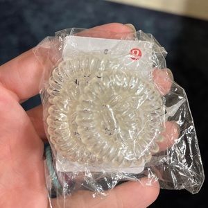 Lululemon Spiral Up pack of hair ties (3), all are clear, NWT